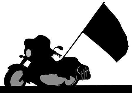 Vector drawing a tourist motorcycleのイラスト素材