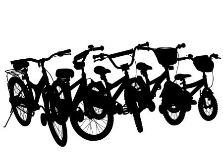 Vector drawing silhouette of a cyclist bikeのイラスト素材