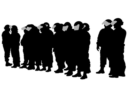 Vector drawing of special police forceのイラスト素材
