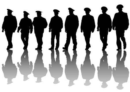 drawing of special police forceのイラスト素材