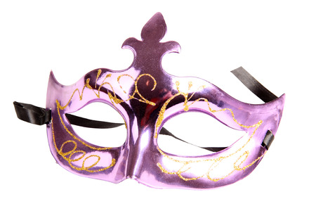 Theatrical mask on white backgroundの写真素材
