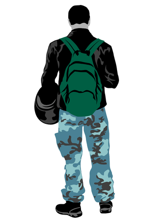 People of special police force on white backgroundのイラスト素材
