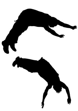 Young man in a jump on white bakgroundのイラスト素材