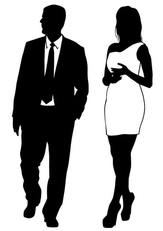 Businessman in suit on white backgroundのイラスト素材