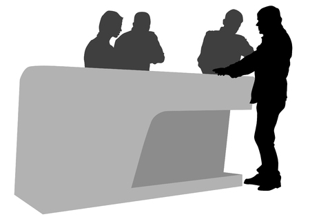 Businessman in suit on white backgroundのイラスト素材