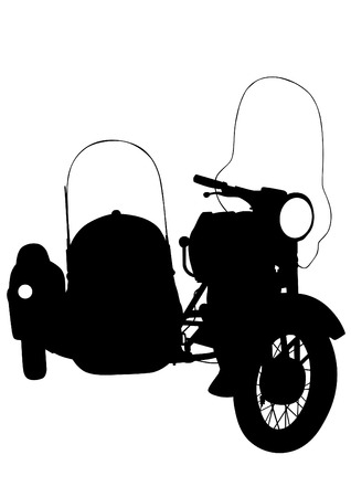 Old retro bike on white backgroundのイラスト素材