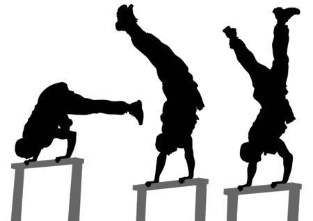 Young man in a jump on white bakgroundのイラスト素材