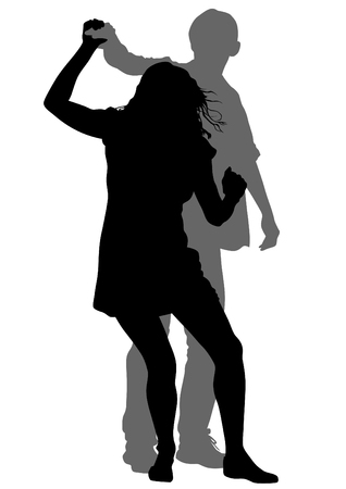 Ballerina in theatrical costume on a white backgroundのイラスト素材