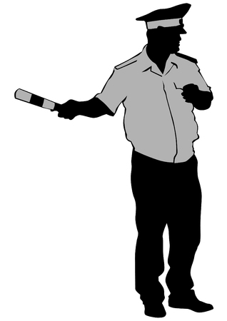 People of special police force on white backgroundのイラスト素材