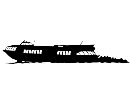 Big retro ship on white backgroundのイラスト素材