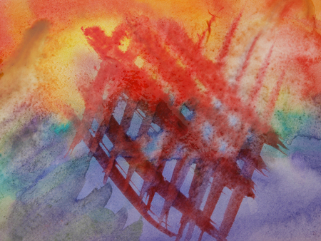 Watercolors paint art on paperの写真素材