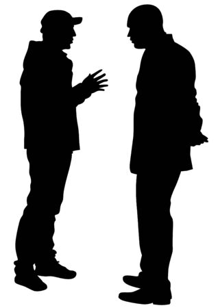 Crowds of men on white backgroundのイラスト素材