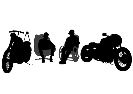 Old big bikes icon.のイラスト素材