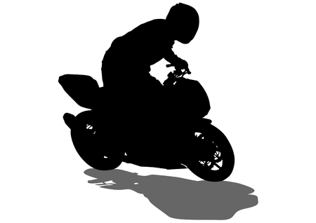 Sport motor bike on white backgroundのイラスト素材