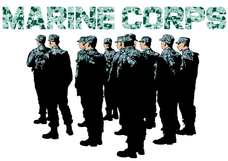 Build a soldier in uniform on white backgroundのイラスト素材