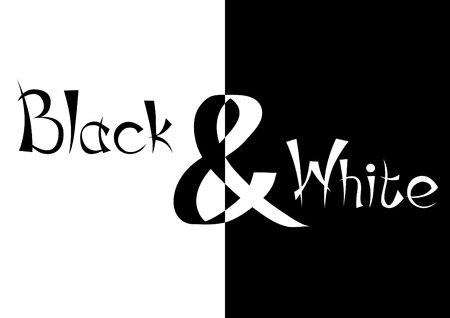 Words on a black and white wall backgroundのイラスト素材