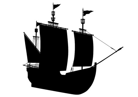 Vintage sailboatのイラスト素材
