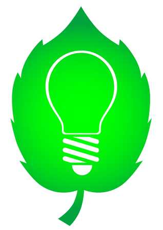 Green leaf on white backgroundのイラスト素材