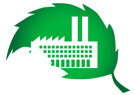 Green leaf on white backgroundのイラスト素材