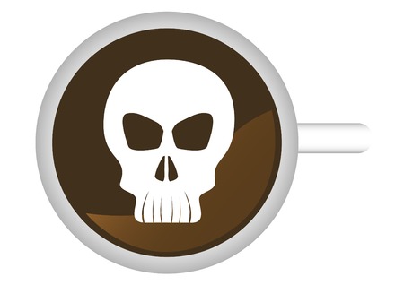 Image of a cup of coffee on a white backgroundのイラスト素材