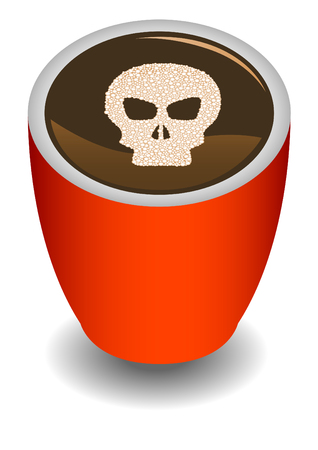 Image of a cup of coffee on a white backgroundのイラスト素材