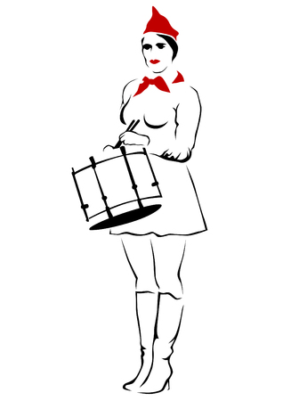 Pioneer on a white backgroundのイラスト素材