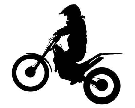 Sport motorcycle and man white backgroundのイラスト素材