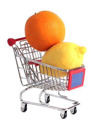 Metal cart from storeの写真素材