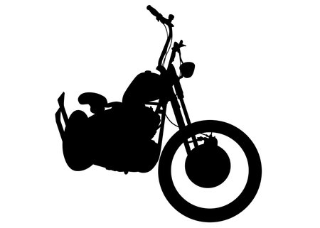 old big bike on white backgroundのイラスト素材