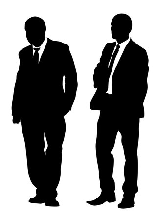 Businessmen in suits on a white backgroundのイラスト素材