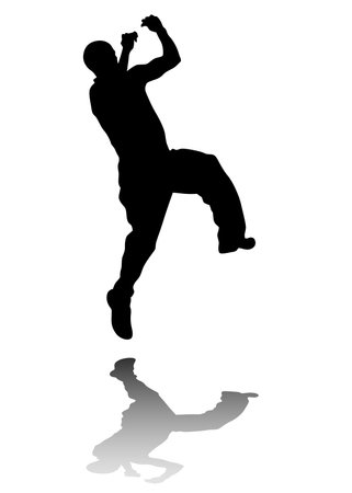 Young man in a jump on white backgroundのイラスト素材