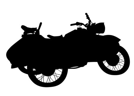 old big bike on white backgroundのイラスト素材