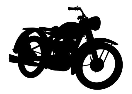 old big bike on white backgroundのイラスト素材