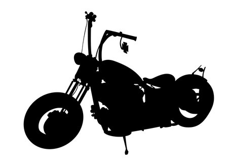 old big bike on white backgroundのイラスト素材