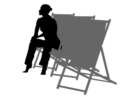 People in urban cafe. Isolated silhouettes of people on a white backgroundのイラスト素材