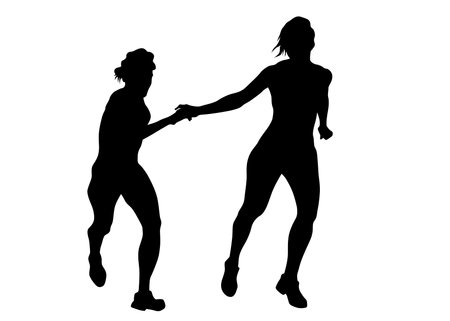 People athletes on running race on white backgroundのイラスト素材