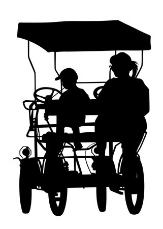 Sport people whit bike on white backgroundのイラスト素材
