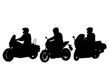 Sport people whit bike on white backgroundのイラスト素材