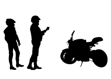 Old sport bike on white backgroundのイラスト素材