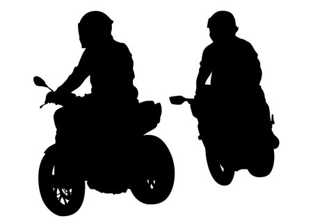Old sport bike on white backgroundのイラスト素材