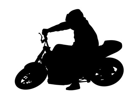 Old sport bike on white backgroundのイラスト素材
