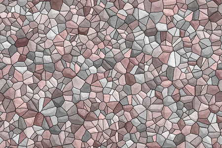 Mosaic pieces of gray and pink stones の写真素材