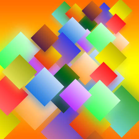 many colored stickers on a gold backgroundの写真素材