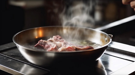 Sukiyaki is a japanese hot pot with beef and vegetablesの素材