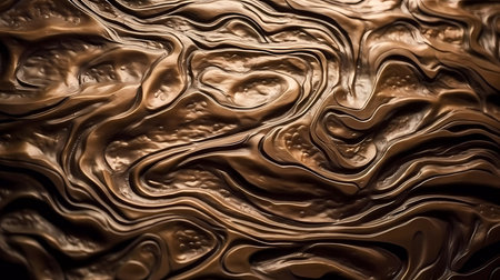 Bronze texture, brushed bronze plate. Scratched grunge bronze plate industrial. Generative AI technology.の素材