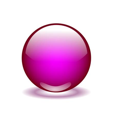 pink glossy  sphereのイラスト素材