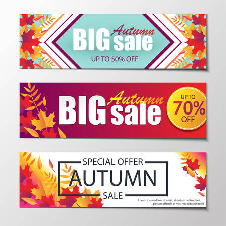 Autumn sales banners.のイラスト素材
