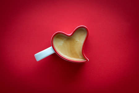 Heart and coffeeの写真素材