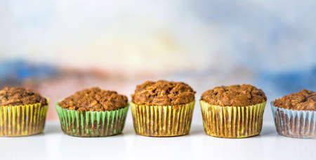 Homemade delicious healthy muffinsの写真素材