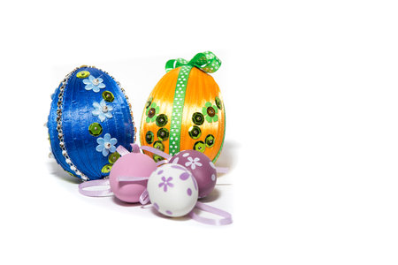Handmade colorful Easter eggs